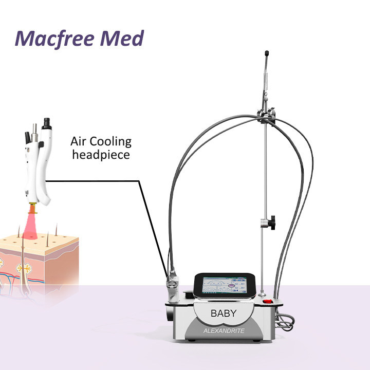 Máy triệt lông mini diode Alexandrite 755nm với màn hình cảm ứng thông minh, dễ dàng vận hành trong ngành thẩm mỹ