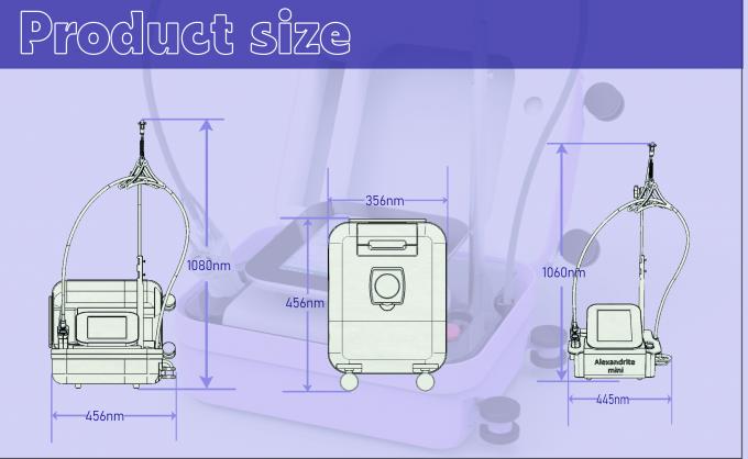 Alexandrite Mini Thiết bị làm đẹp di động Điện năng chạm thông minh Phần Bison Light And Easy 755nm Mini Machine Alexandrite 755nm Laser Hair Removal 3